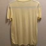 Sundance  Yellow Lace Front V-Neck Silk Blend Short Sleeve T-Shirt Size XS Photo 7
