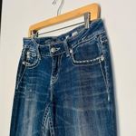 Miss Me Women’s Dark Wash Denim Easy Boot Distressed Flared Jeans Size 28 Photo 2