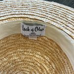 Lack of Color  Stylish Straw Boater Hat with Black Band.  57CM Photo 2