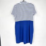 Chico's  Zenergy Golf Dress Womens Size 2‎ US Large White Blue Striped Stretch Photo 1