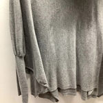 Fever Grey Knit Cowl Neck Tunic Faux Wrap Sweater Top Size Medium Preowned Gray Photo 1