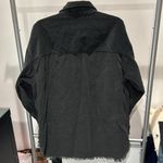 Aerie Offline‎ by  Shacket Corduroy Long Sleeve Half-Zip Distressed Hem Black W L Photo 3