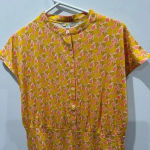 NWT BODEN Flippy Jersey Dress Yellow Pineapple Print Mini Cotton Modal US 14R Size 14 Photo 5