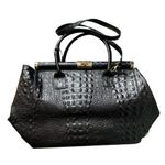 Vittoria Pacini Elegant Black Leather Crocodile Photo 0