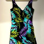 Floral one piece swim dress Sz M/L Black Size M Photo 0