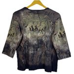 Vintage Y2K Blue Canyon Halloween Knit Top Size L Pumpkin Ghost Trick Or Treat Black Size L Photo 1