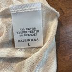 Happening in the present - cream & tan striped long sleeve cropped top Photo 4