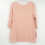 J.Jill Purejill Womens Lagenlook Casual Boat Neck Layered 3/4 Sleeve Top Size L Orange Size L Photo 1