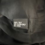 Rickie Freeman Teri Jon Pleated Midi Dress Size 14 Collar 3/4 Sleeve Black Silk Photo 9