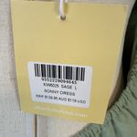 Charlie Holiday  Sonny Mini Dress Size 8 Sage Green Linen Cotton Long Puff Sleeve Photo 6