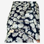 August Silk dress Med black white floral sleeveless silk long Photo 7