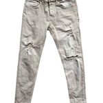 ZARA Womens  Khaki Rinse High Waisted Skinny Leg Jeans - Sz 30 Photo 0