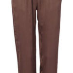 PIPPA THE LABEL Leyla Satin‎ Slim Pant Brown NWT XS Photo 0