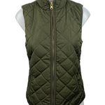 Old Navy Olive Green Full Zip Quilted High Neck Winter Puffer Coat Vest Size XS Photo 0