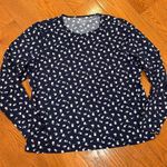 Lands' End Lands’ End Long Sleeve Rash Guard Swim Tee – Blue & White Floral – Size XL (18) Photo 0