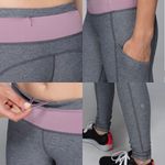 Lululemon Speed Tight II Luxtreme Leggings Heathered Coal Gray/Mauvelous Size 8 Photo 2