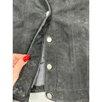 BB Dakota Black Suede Snap Front Jacket Size L Photo 5