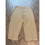 NWT H&M Linen Blend Cropped Wide Leg Pants Cream Beige Women Small White Spring Tan Photo 1