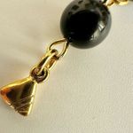 Liz Claiborne black and gold tone beaded long necklace Photo 2