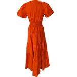 Anthropologie  The SOMERSET orange flutter sleeve tiered maxi dress SIze X Small Photo 3