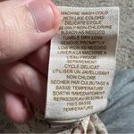 Free People Tan Floral Semi Sheer Crochet Trim Bohemian Cottagecore Blouse XS Photo 5