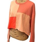 Wild Fable Pink Colorblock Cropped Long Sleeve Crew Neck Sweatshirt BRAND NEW Photo 8