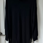 Fifteen Twenty  Black Cowl Neck Hoodie with Zipper Accents Photo 0