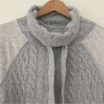 Lou & grey Cableknit Grey Mockneck Turtleneck Sweater Size M Photo 4
