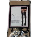 Leg Avenue Spandex Skull & Cross-bone Opaque Pantyhose with Sheer Thigh Accents Photo 1