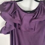 Gracia  Size Small Plum Purple Ruffle Cocktail Party‎ Top Stretchy Photo 1