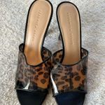 Veronica Beard  Kathleen Leopard PVC High-Heel Mules size 9.5 Photo 1