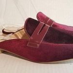 Hot Kiss Cranberry Red Rounded Mules Size 6 Photo 0