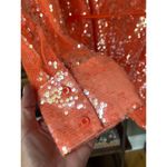 Nookie Oracle Sequin Mini Shirt Dress in Peach Womens Size Large Photo 8