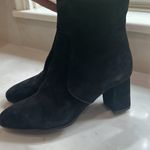 Aquatalia Suede Boots Leather Fortuna zippered Black Womens Size 8.5 Photo 3