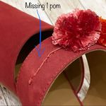 Anthropologie Orange Suede Pom-Strapped Slides 39 Photo 10