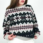 Vintage Nordic Fair Isle Instarsia Knit Crewneck Sweater | Size M Size M Photo 0