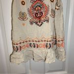 Taylor & Sage  Cream Boho Embroidered Sleeveless Tank M Photo 4