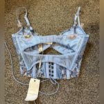 For Love & Lemons  Bell Blue Bustier Top Photo 2