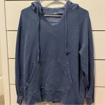 Aerie  Blue Oversized V Neck Sweatshirt Hoodie Photo 1