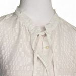 Loft  White Textured Sleeveless Blouse Medium Photo 2