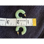 Acrylic Pastel Hoop 1 inch Earrings Green Photo 1