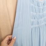 Holy Clothing Womens Maxi Dress Size 2X Blue Chambray Embroidered Boho Romantic Photo 9