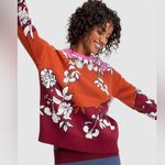 Roxy X Rowley Technical Sweater RRJ1/Burnt Henna Laurel Floral Knit Large NWT Photo 1