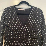 ZARA  Black And White Eyelet Dress Sz M Photo 4