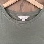Athleta Vapor Sheer Round Neck Cropped Sleeveless Tank Moss Green Size Small Photo 2