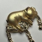 Signed AJC Gold Tone Pig On Tasseled Pillow Brooch Pin Photo 8