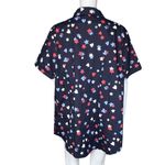 Woman Within Shirt Womens 18/20 Blue Red White‎ Button Up America Casual Preppy Photo 3