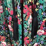 Floreat Women’s Boho Floral Print Embroidered Tassels Front Long Sleeve Dress Size M Photo 4