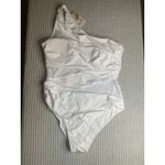 White One Shoulder Cutout Swimsuit XXL Women's Bathing Suit Summer Beach Photo 1