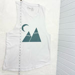Zyia  Active White‎ Mountain Moon Graphic Tank Top Size L Photo 6